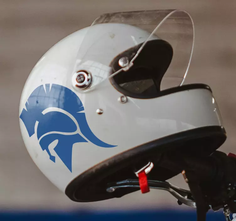 Naklejka na kask motocyklowy spartański hełm - TenStickers