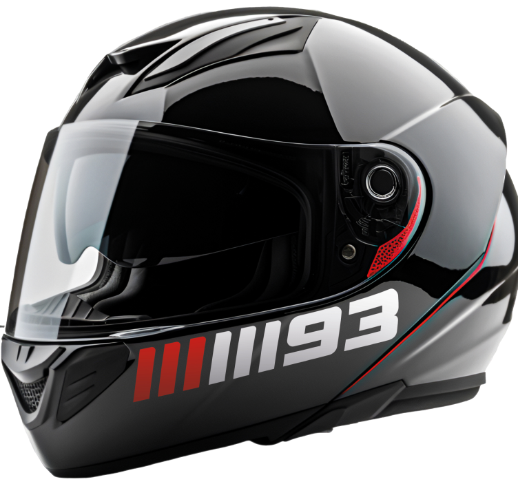 Naklejki na motor spersonalizowany projekt numeru - TenStickers