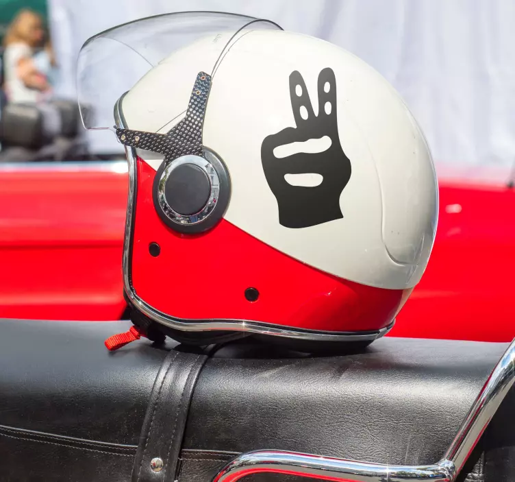 Naklejki motocyklowe znak rowerzysty - TenStickers