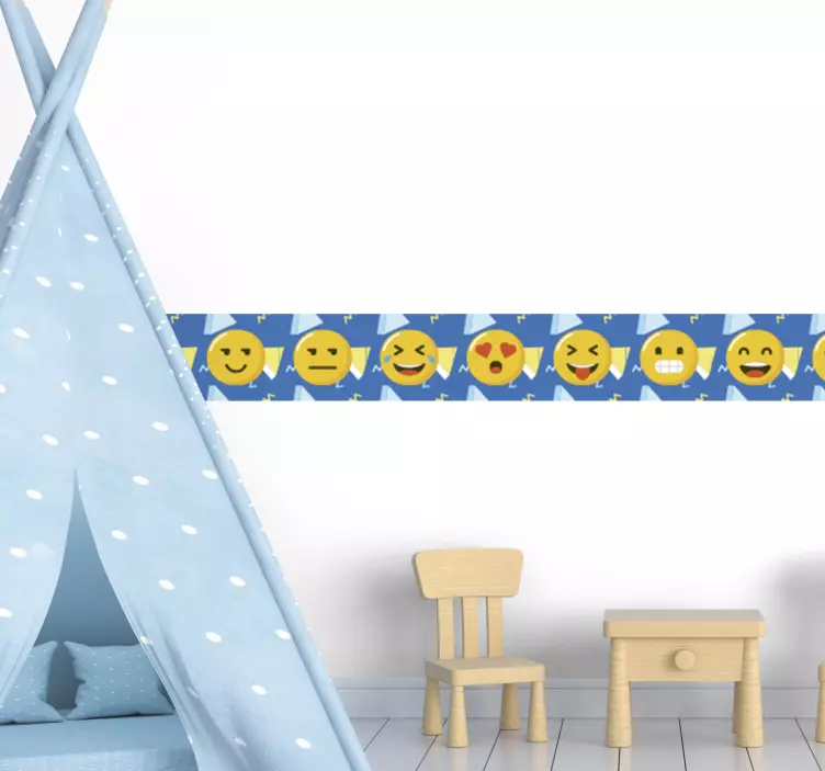 Naklejka na ścianę emoji typu border - TenStickers