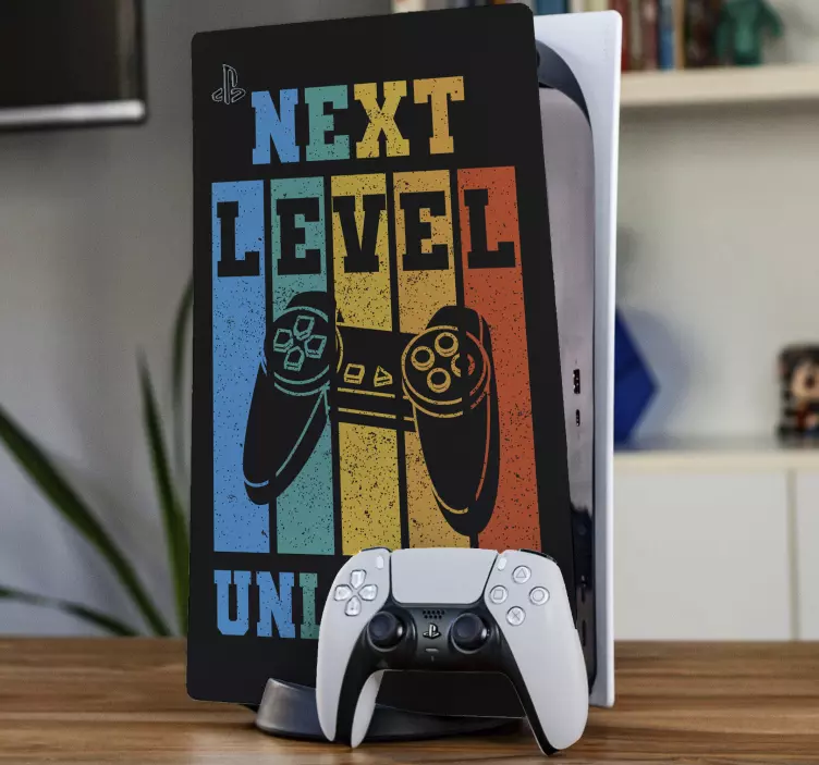 naklejki na ps5 Gracz na wyższym poziomie - TenStickers
