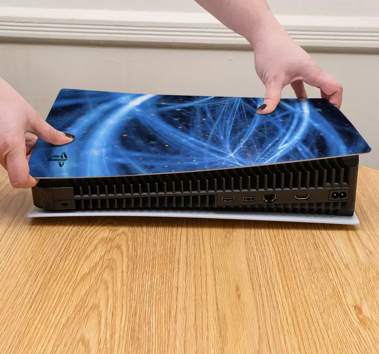 naklejki na ps5 Technologia siatki świecących linii - TenStickers