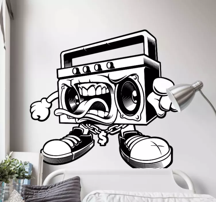 Naklejka na ścianę Boombox graffiti - TenStickers