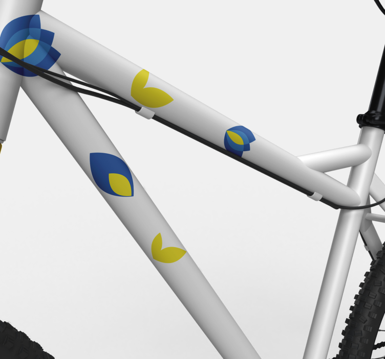 Naklejka na rower Delikatne niebieskie kwiaty - TenStickers