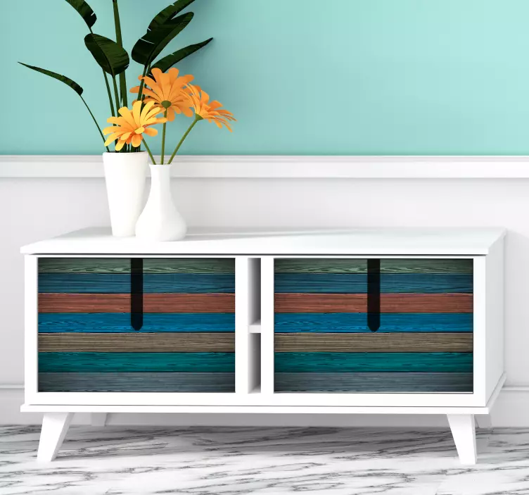 Okleina meblowa Kolorowe deski - TenStickers