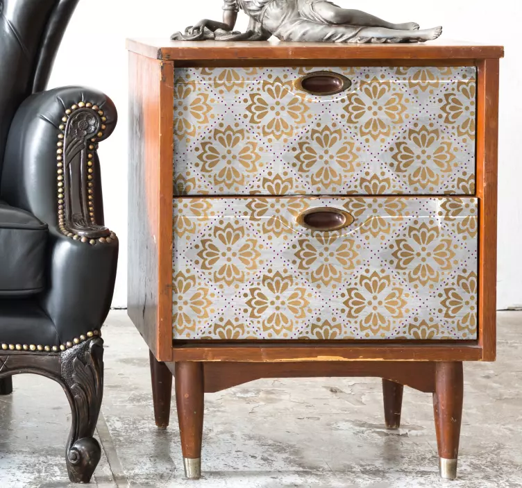 Okleina meblowa Złote ornamenty - TenStickers