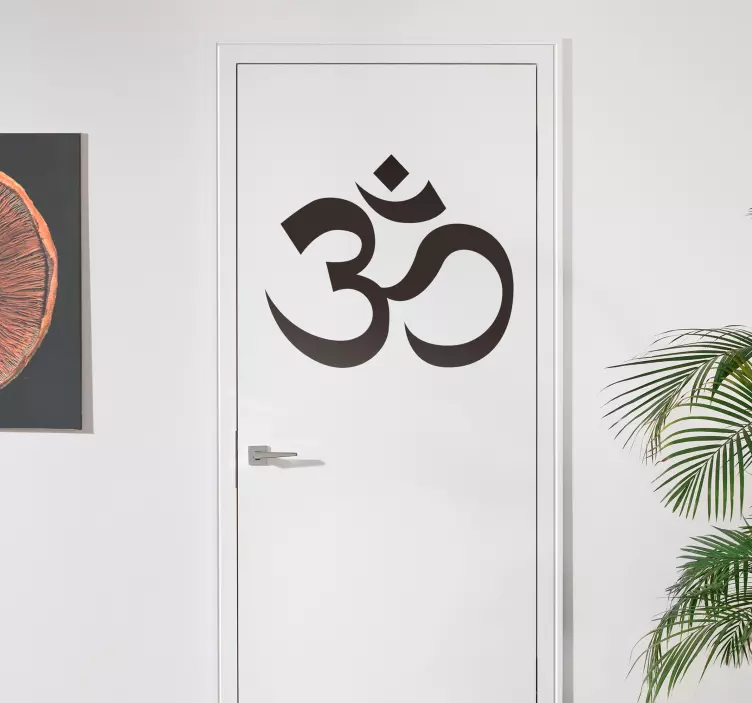Naklejka na drzwi Om symbol hinduizmu - TenStickers
