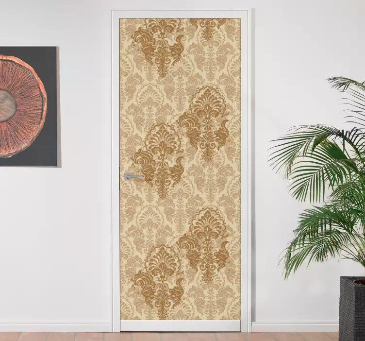 Naklejka na drzwi Stary ciepły kolor wyblakły wzór - TenStickers