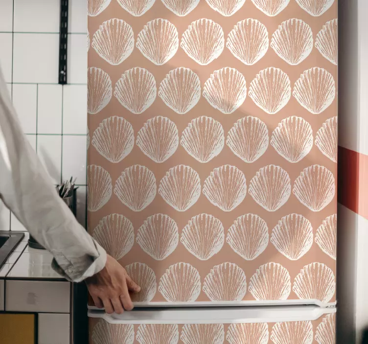 Naklejka na lodówkę Beżowa muszla retro - TenStickers