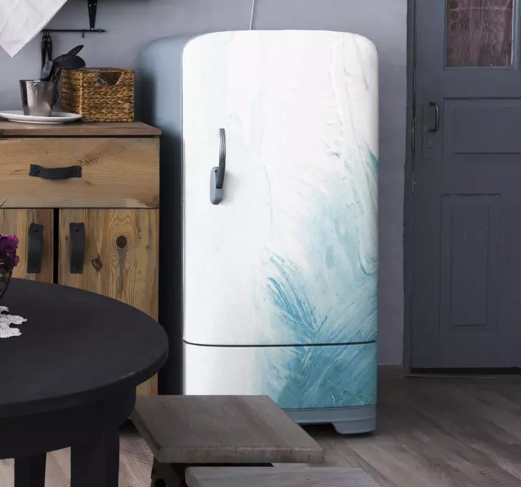 Okleina na lodówkę eleganckie abstrakcyjne zawijasy - TenStickers