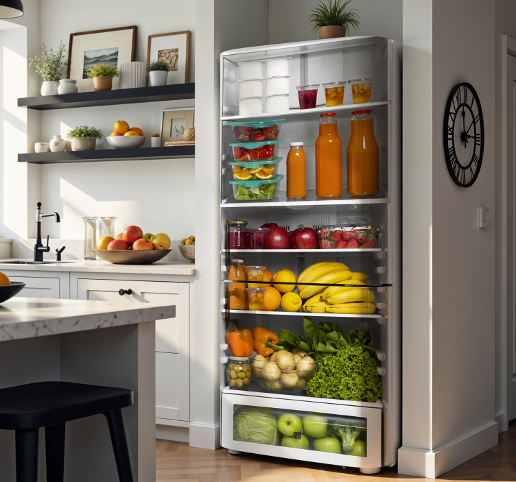 Okleina na lodówkę jedzenie na tydzień rodzinny - TenStickers