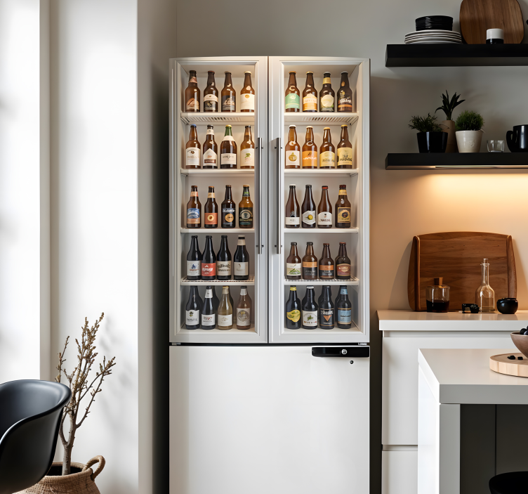 Okleina na lodówkę marki piwa - TenStickers