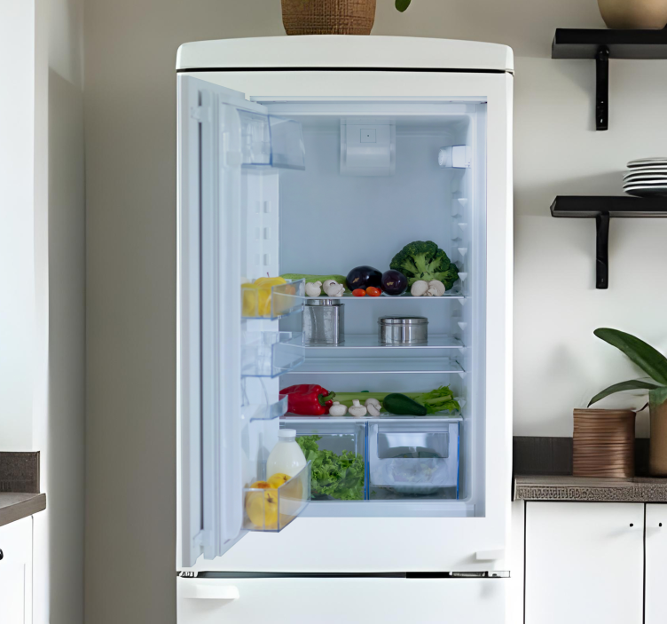 Okleina na lodówkę otwarte drzwi - TenStickers