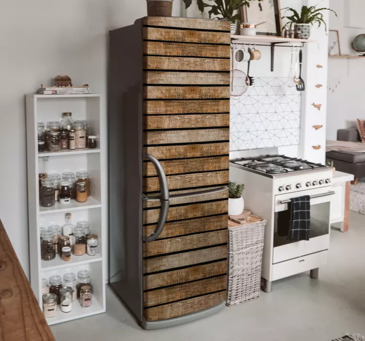 Naklejka na lodówkę Paleta drewniana - TenStickers