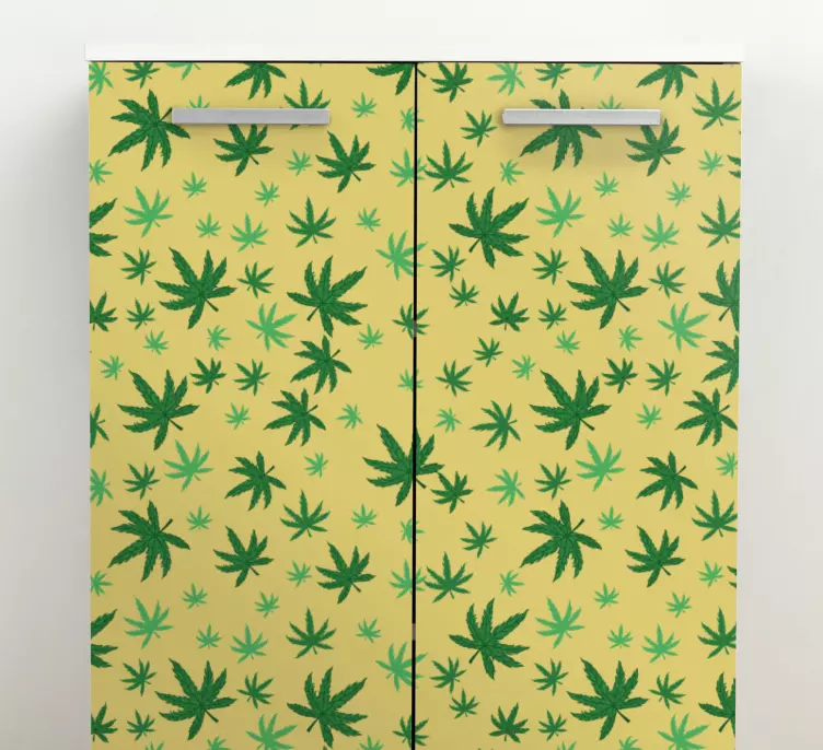 Naklejka na meble Bezszwowy wzór konopi - TenStickers