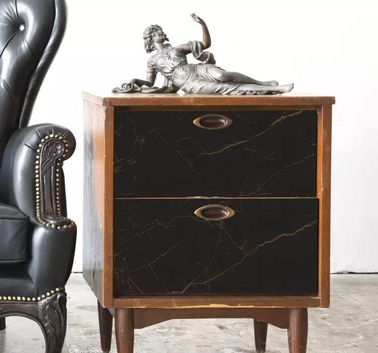 Naklejka na meble brązowy marmur tekstura - TenStickers