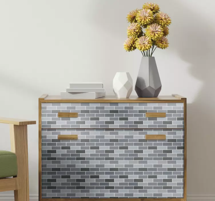 Okleina na meble Cegły przezroczyste - TenStickers