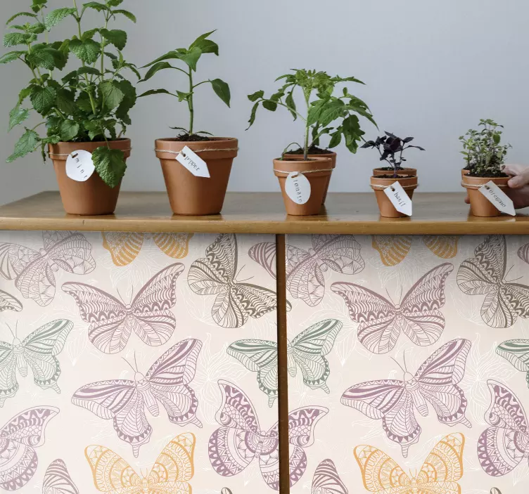 Naklejka na meble Kolorowe motyle ozdobne - TenStickers