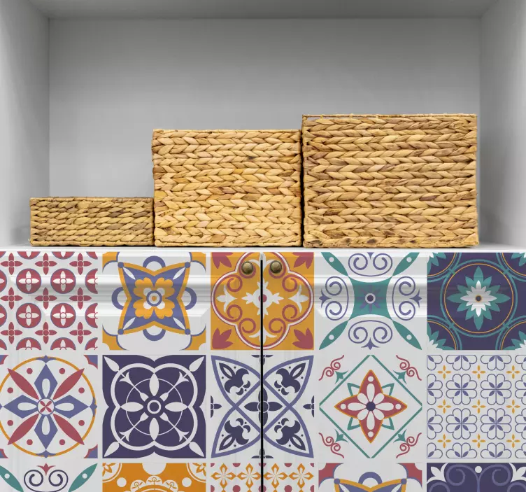 Naklejka na meble Kolorowy wzór mozaiki - TenStickers