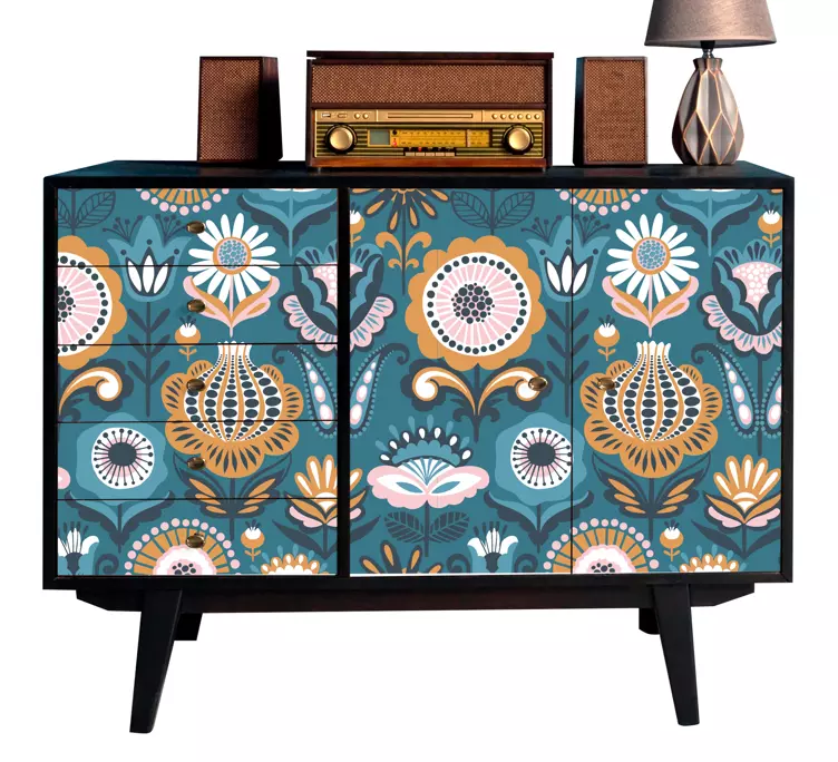 Naklejka na meble Kompozycja tradycyjnego polskiego kwiatu - TenStickers