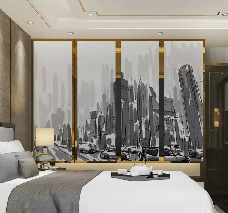 Naklejka na meble krajobraz miasta  - TenStickers