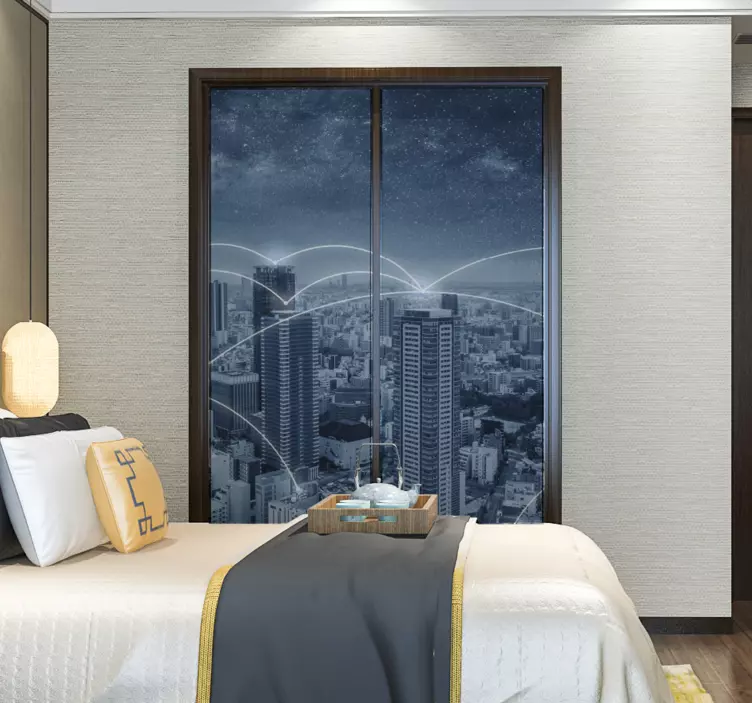 Naklejka na meble krajobraz wieżowca - TenStickers