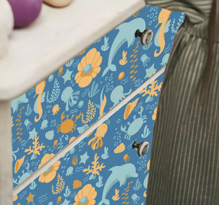 Naklejka na meble dla dzieci kreskówka morze - TenStickers