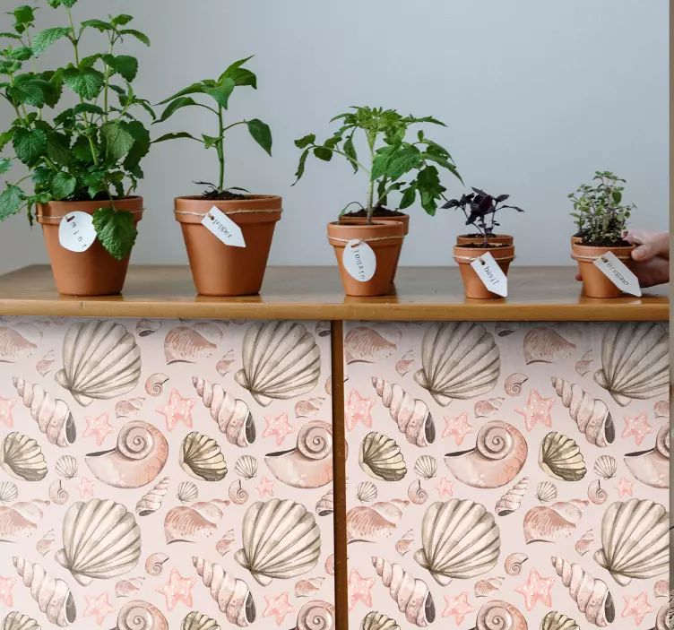 Naklejka na meble Meble z muszelek - TenStickers