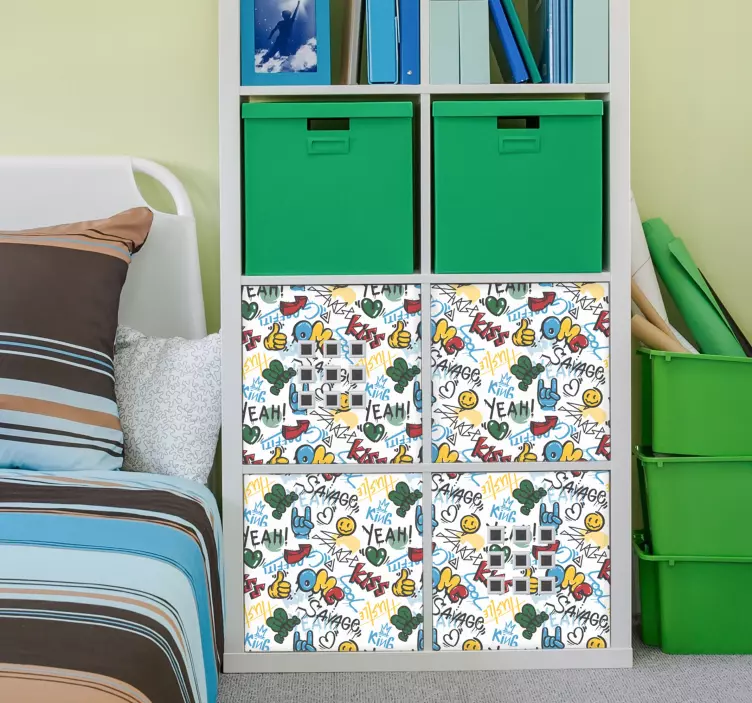 Naklejka na meble Miejskie graffiti doodle - TenStickers