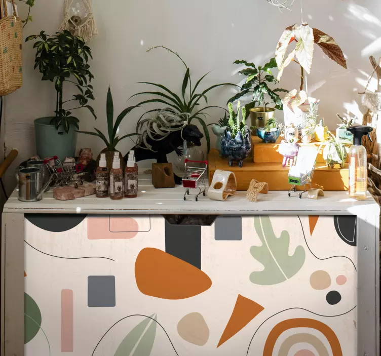 Naklejka na meble minimalistyczne jasne kolory - TenStickers