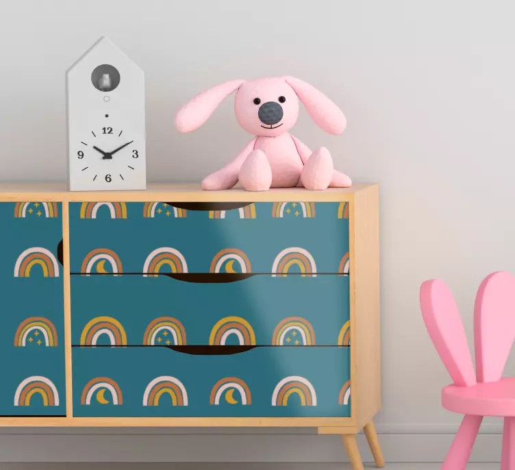 Naklejka na meble Niebiańska, mistyczna współczesna tęcza - TenStickers