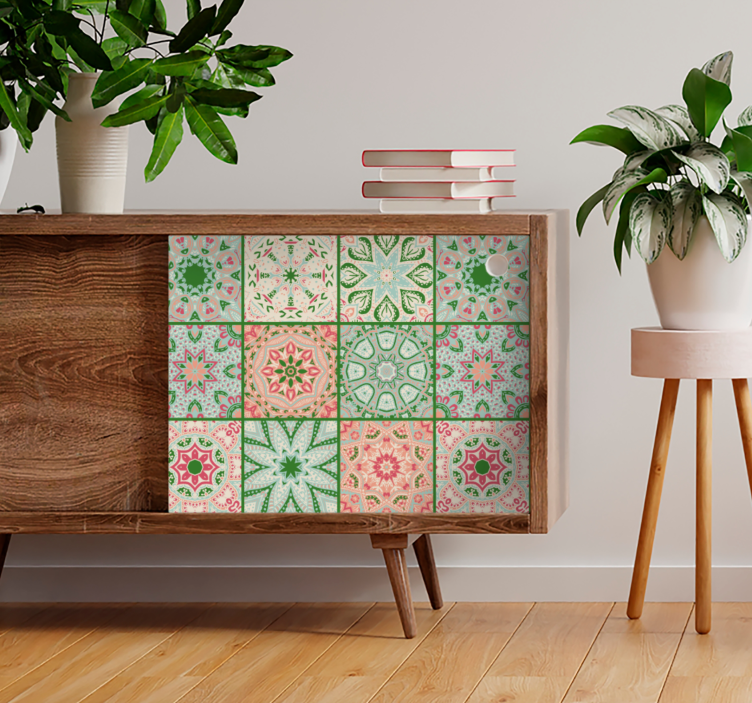 Naklejka na meble odcienie płytki jak dekoracja - TenStickers