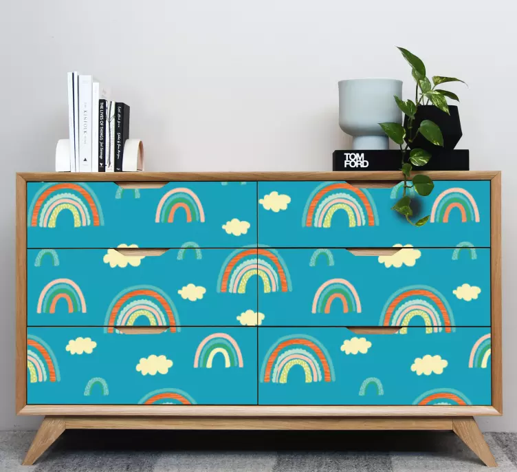 Naklejka na meble Piękne wiosenne tło z tęczą - TenStickers