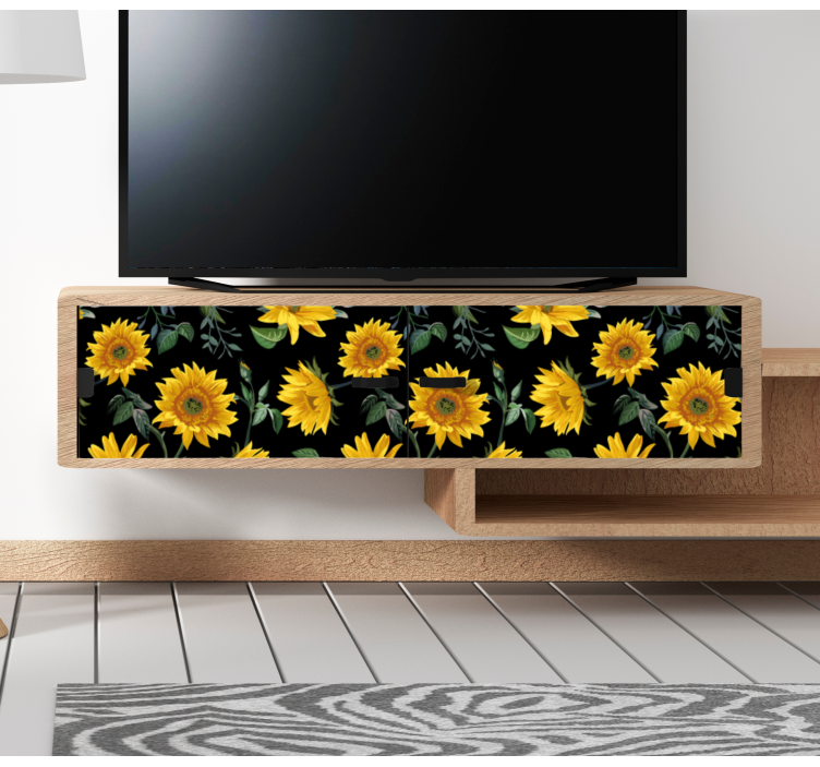 Kalkomania na meble słonecznik vintage - TenStickers