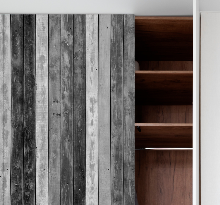 Naklejka na meble Rustykalne szare drewniane deski - TenStickers