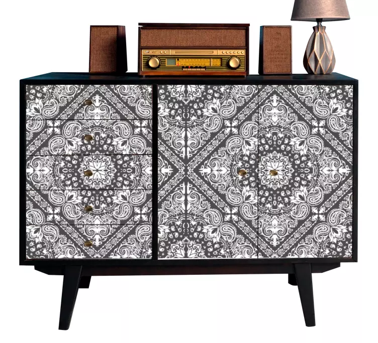 Naklejka na meble Trójkątna czarna bandana - TenStickers