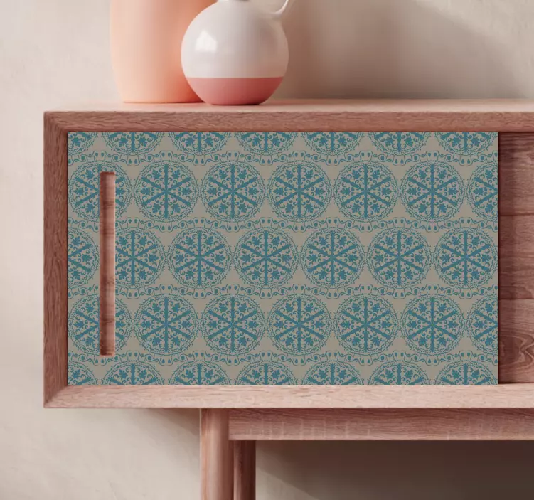 Naklejka na meble Unikalny niebieski i szary wzór - TenStickers