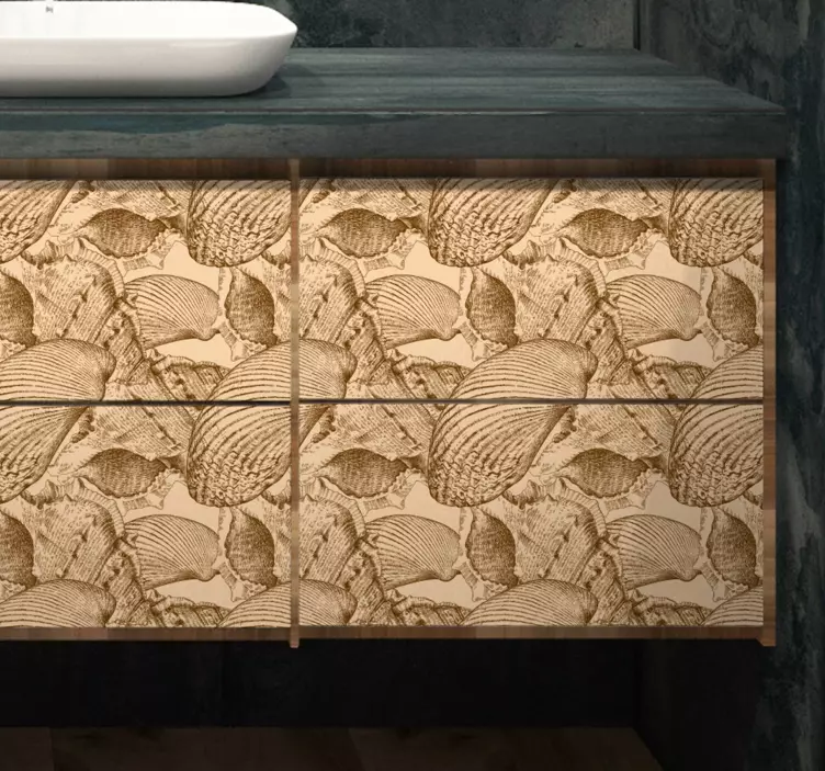 Naklejka na meble Muszelki vintage - TenStickers