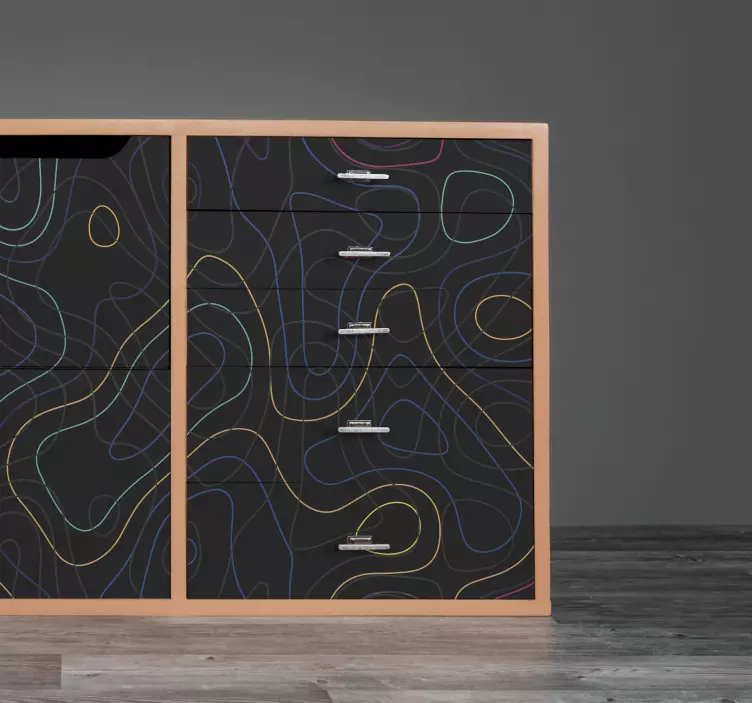 Naklejka na meble Wielokolorowe kształty - TenStickers