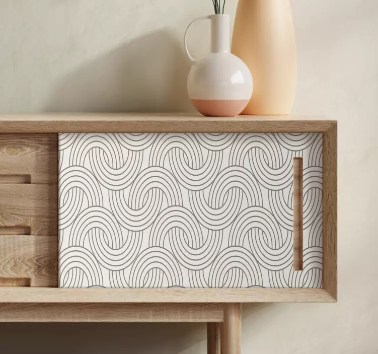 Okleina na meble do salonu wzór iluzji w stylu art deco - TenStickers