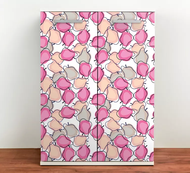 Naklejka na meble Wzór z różowymi owocami - TenStickers