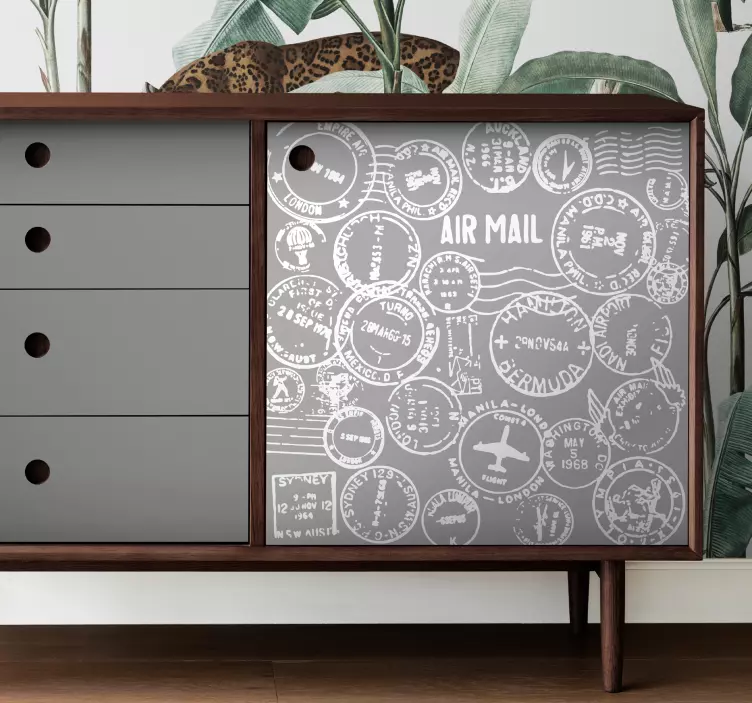 Naklejka na meble Wzór znaczka w stylu vintage - TenStickers