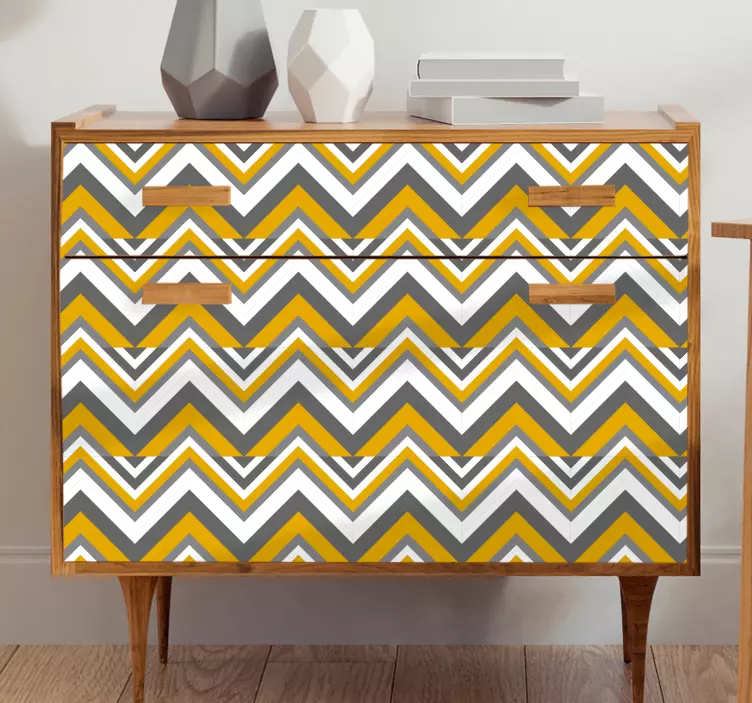 Naklejka na meble linie w stylu nordyckim - TenStickers