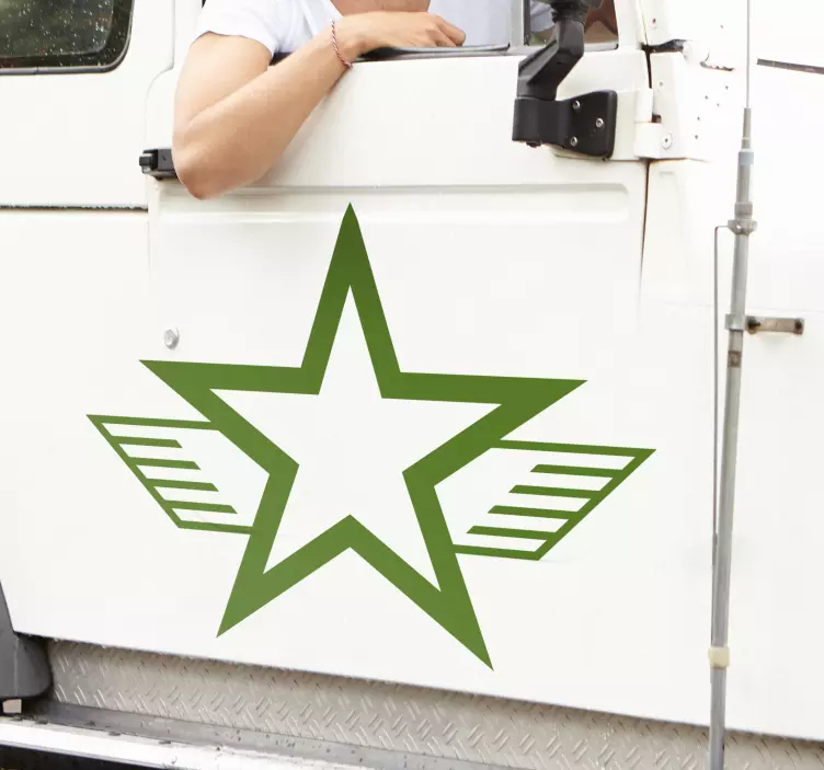 Duża naklejka na samochód gwiazda armii - TenStickers