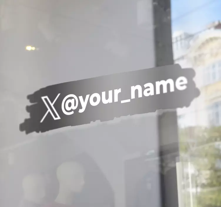 Naklejka na witrynę sklepową podświetlony symbol twittera - TenStickers