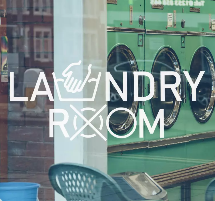 Naklejka na witrynę sklepową Pralnia - TenStickers