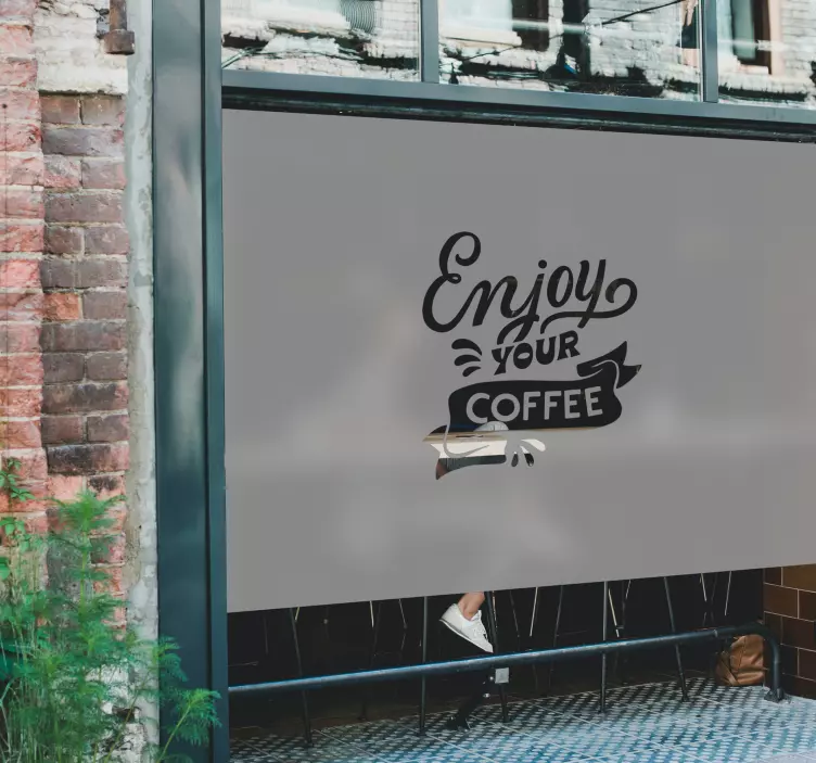 Naklejka na witrynę sklepową twoje logo na półprzezroczystym - TenStickers