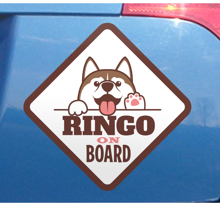 Naklejka na samochód Niesamowity pies zerkający - TenStickers