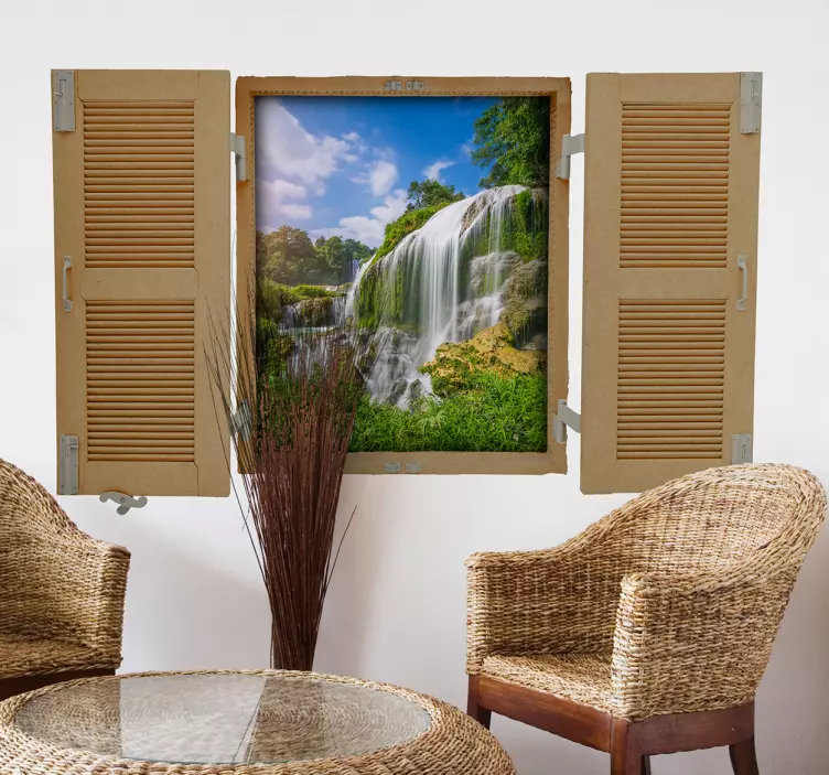 Okno dżungli naklejki - TenStickers