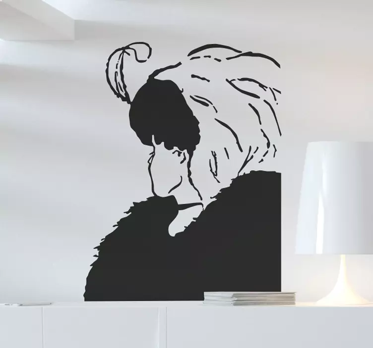 Kobieta młoda czy stara naklejka ścienna - TenStickers